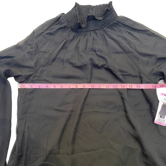 NWT Joie Black Smocked Neck Top - Picture 9 of 13